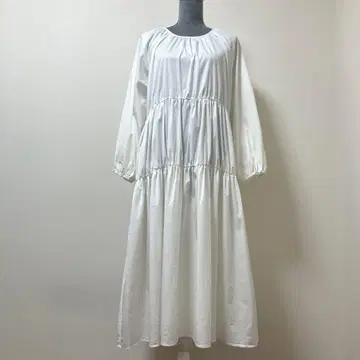 벌스데이 바쉬 봄/여름 화이트 흰색 산뜻한 원피스 롱 원피스