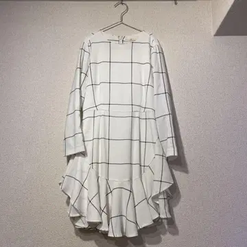 Snidel 체크 무늬 프릴 원피스