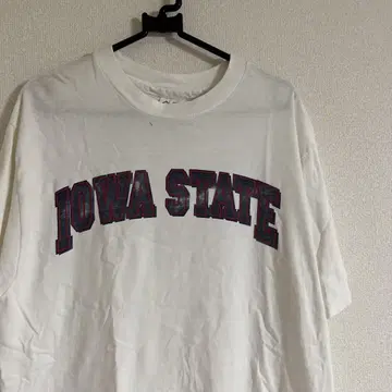Iowa State 프린트 티셔츠 화이트 made in US