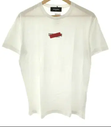 DSQUARED2 로고 프린트 티셔츠 S 화이트
