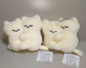 붙어 자는 고양이 봉제 인형 2개 세트