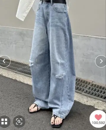 Re:EDIT 배럴 레그 데님 팬츠