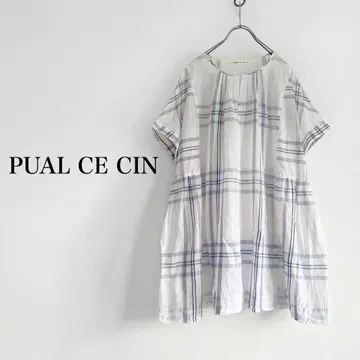 PUAL CE CIN 체크 블라우스 튜닉
