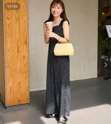 고베 레터스 숄더 프릴 올인원 롱