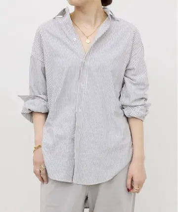 택 포함 새상품! 라빠르망 Cooldry Oxford Stripe 셔츠