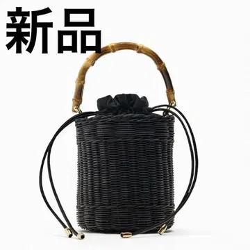 새상품 자라 라탄 2way 바스켓백 숄더백 대나무 완판템