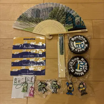 새상품 건설 기계 쿠보타 부채 굿즈 코마츠 클립