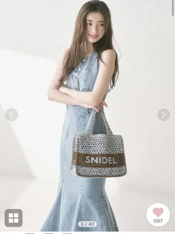 스나이델 데님 머메이드 원피스 snidel