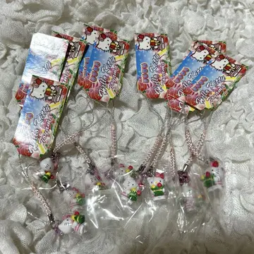 레어 헬로키티 지역 특산품 도야마 한정판 튤립 네즈케 스트랩 10개