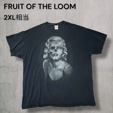프룻 오브 더 룸 마릴린 몬로 스컬 아트 프린트 티셔츠 2XL 상당