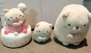 스미코구라시 고양이 봉제 인형 3개 세트