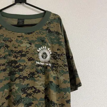 디지털 카모플라주 티셔츠 made in US 폴리 혼방 50/50