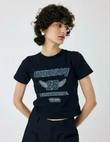 MOUSSY 25주년 티셔츠 블랙