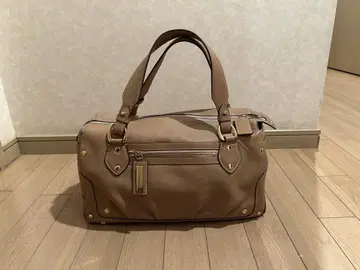 베이지 가죽 핸드백 보스턴 새상품급 베이지