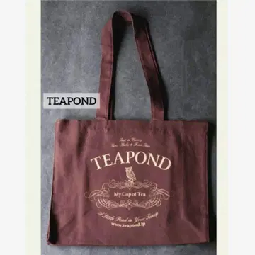 TEAPOND 티폰드 로고 토트백 브라운 린넨