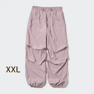 택 포함 새상품 유니클로 UNIQLO 파라슈트 팬츠 핑크 2XL