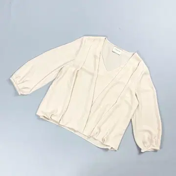 새상품급 유나이티드 애로우즈 턱 블라우스 핑크 베이지 F *CD1171