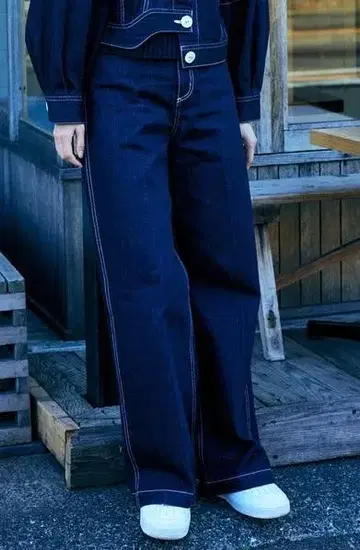24SS nagonstans 데일리 활용도 높은 와이드 데님 팬츠