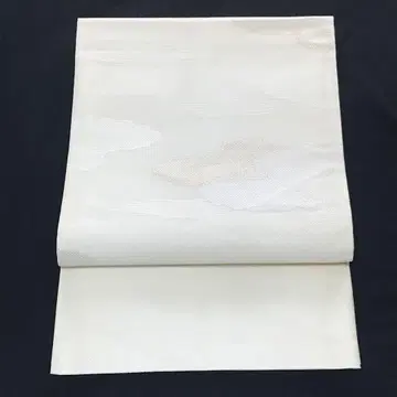 일본 의류 후쿠로 오비 여름 오비 명주 자수 순수 실크 화이트 컬러