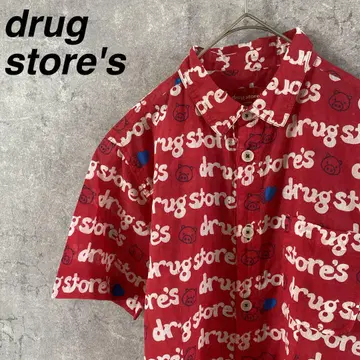 drug store's 패턴 무늬 셔츠 반팔 사이즈 3 S 사이즈