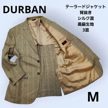 DURBAN 테일러드 자켓 백 오픈 실크 혼방 고급 원단 3 혼방