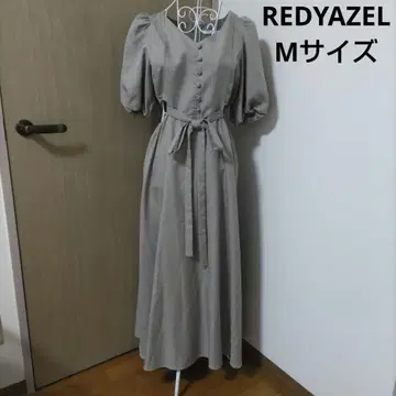 REDYAZEL 컷 아웃 백 리본 원피스 레이디 아젤 M 베이지