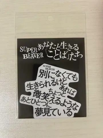 SUPER BEAVER 당신과 함께하는 말들
