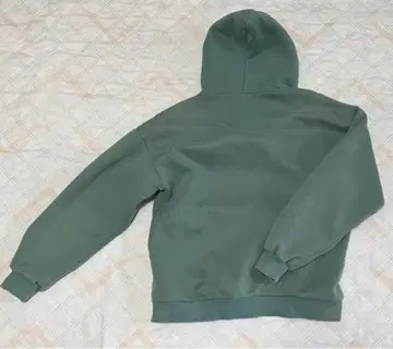 그린 후드티 프론트 포켓 부착