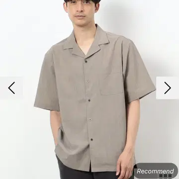 컴시즘 펑크셔널 린넨 라이크 오픈 카라 셔츠
