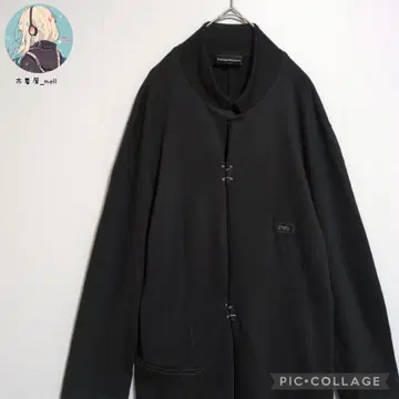 레어 자켓 엠포리오 아르마니 그리스 제 블랙 후크 로고 M