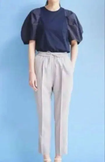 yori 턱 숄더 티셔츠 네이비 38
