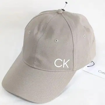 캘빈클라인 베이지 원포인트 CK 로고 여성용 캡