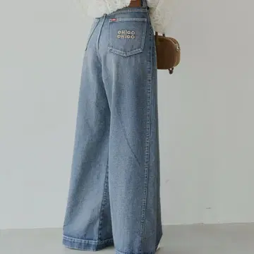 Chico 루즈 와이드 데님 블루