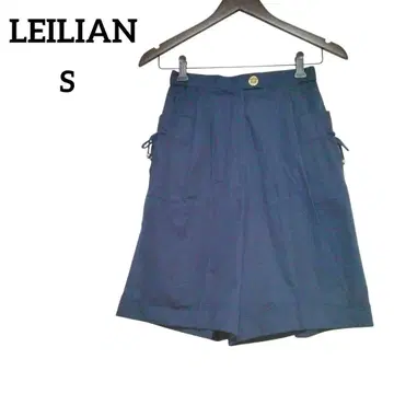 레리안 LEILIAN 큐롯 하프 팬츠 S 네이비 7 골드 버튼