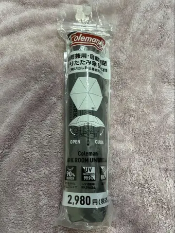 콜맨 자동 개폐 접이식 우산 55cm 다크룸 로손 차광