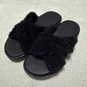푸마 PUMA 통굽 플랫폼 슬라이드 퍼 샌들 푸들 퍼