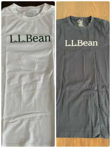 L.L.Bean 로고 티셔츠 2종 세트 화이트 네이비 L 사이즈