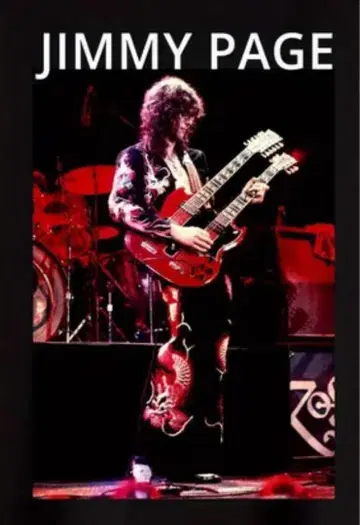 지미 페이지 티셔츠 레드 제플린 Led Zeppelin 블루스