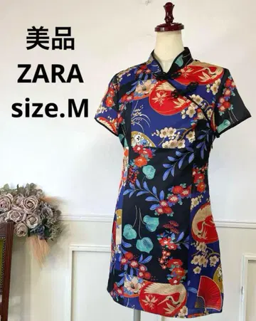 15 새상품급 자라 일본풍 패턴 차이나 드레스 원피스