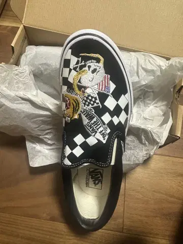 Vans V98CL+ EMBR 슬립온 27cm 블랙/화이트