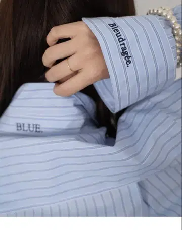 SLOBE IENA 스트라이프 오버 사이즈 셔츠