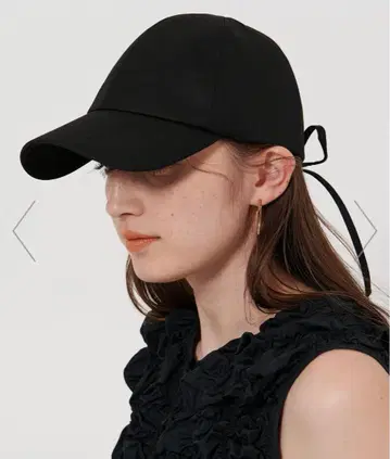 UNITED ARROWS 코튼 백 리본 캡 UV 블랙