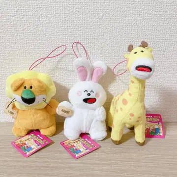 타베코 동물 마스코트 봉제 인형 라이온 토끼 기린