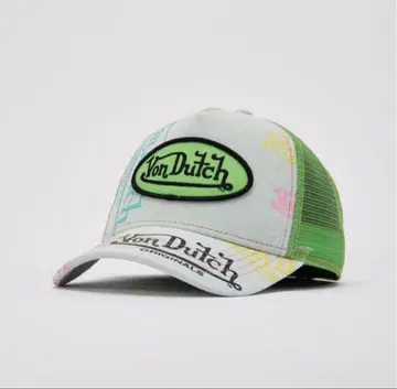 인기 Von Dutch 트래커 캡 그레이/그린 Y2K