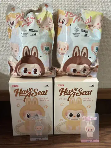 러브부 Labubu Have A Seat 봉제 인형 시리즈 2세트