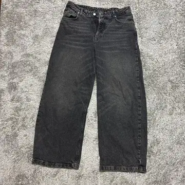 자라 블랙 바기 데님 팬츠