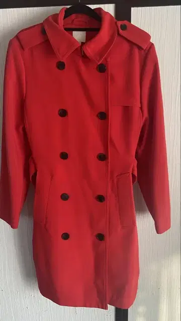H&M 레드 더블 브레스트 더플 코트 EUR 40P