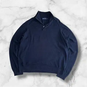 90' J crow 하이넥 니트 블루 버튼 빅 XL