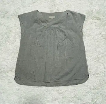 마가렛 호웰 코튼 프렌치 슬리브 블라우스 그레이