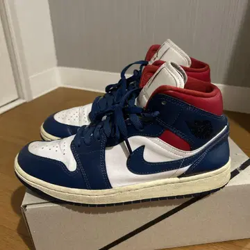 Air Jordan 1 네이비/화이트/레드 25.5cm